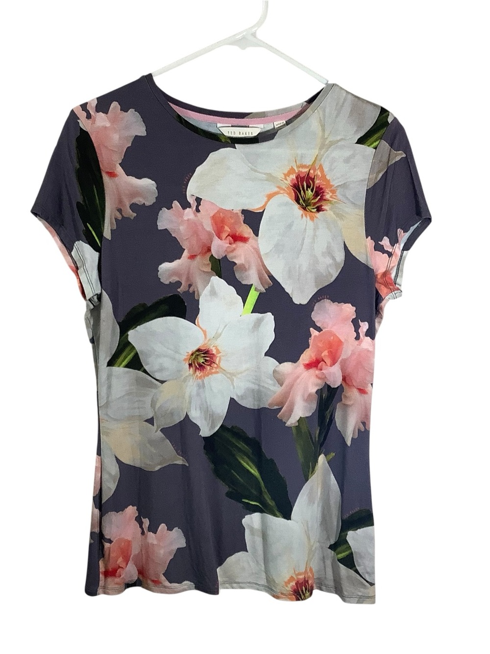 Ted Baker London Multicolored Floral Short Sleeve Tee